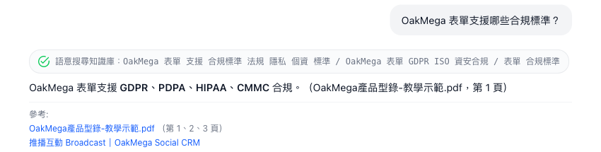 第二題回答，列出 GDPR、PDPA、HIPAA、CMMC，標出型錄 PDF 第 1 頁